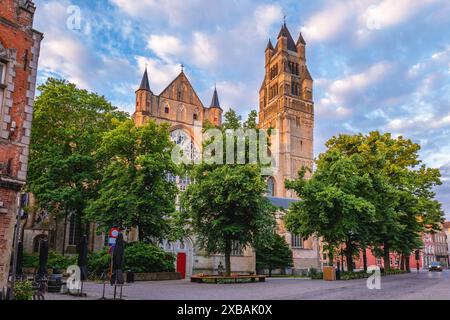 Kathedrale St. Salvators, auch bekannt als Kathedrale des Erlösers und St. Donat, in Brügge, Belgien Stockfoto