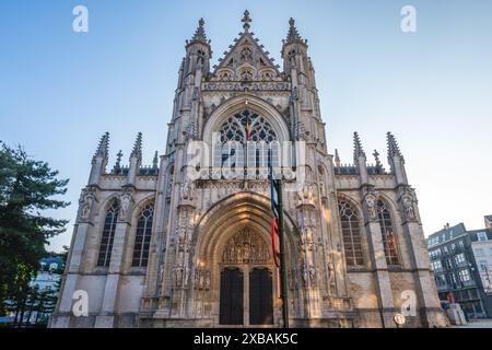 Die Kirche unserer Lieben Frau der Siege im Sablon, eine Kirche in Brüssel, Belgien Stockfoto