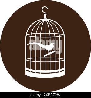 Vogelkäfig Symbol Vektor Illustration einfaches Design Stock Vektor