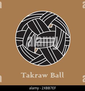 Takraw Ball Icon Vektor Illustration einfaches Design Stock Vektor