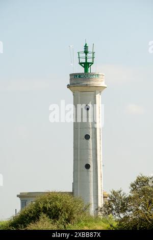 Leuchtturm von Le Hourdel France Stockfoto