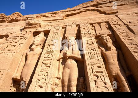 Hathor-Tempel der Nefertari in Abu Simbel Stockfoto