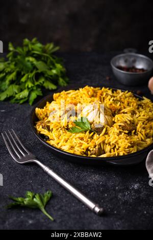 Pilaw, Reis mit Gemüse und Lammfleisch Stockfoto