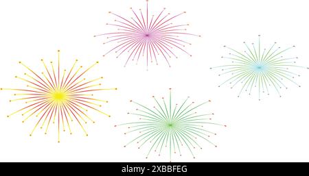 Feuerwerk und Cracker Design, Cracker Explosion, Sparkles Effekt, Feuerwerkskörper Stock Vektor