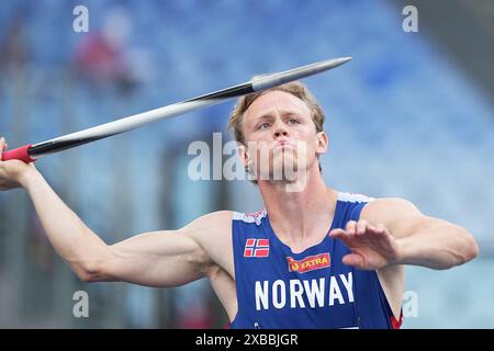 Rom, Italien. Juni 2024. Leichtathletik: Europameisterschaften, Europameisterschaften: Sander Skotheim, Norwegen, Decathlon. Quelle: Michael Kappeler/dpa/Alamy Live News Stockfoto