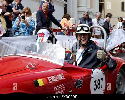 Brescia, Italien. Juni 2024. Die Teilnehmer des Miglia Race 1000 2022 in Brescia (BS), Italien am 10. Juni 2024. Quelle: Unabhängige Fotoagentur/Alamy Live News Stockfoto