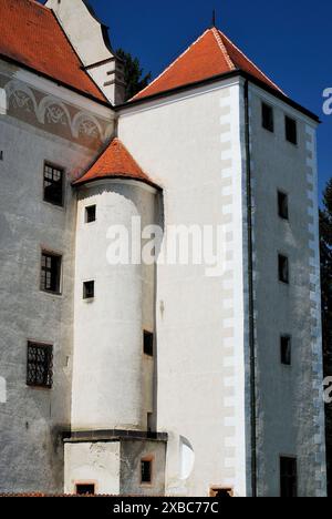 Weißes Schloss in Telc, Mähren, Tschechien Stockfoto