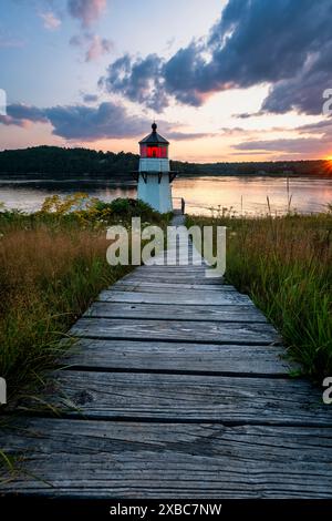 Squirrel Point Lighthouse in Maine Stockfoto