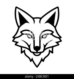 Fox Heraldic Logo oder Modern Line Icon. Vektorgrafik und Ikonendesign mit auffälligen Konturen. Schwarz-weiß Pixel Perfect minimalistisches Symbol isoliert wh Stock Vektor