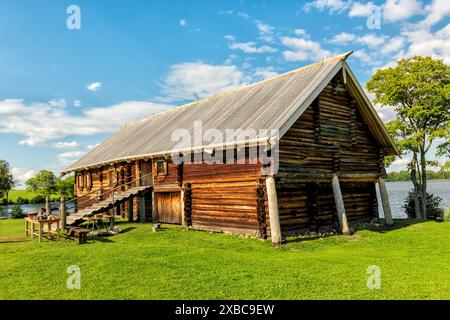 Eines der typischen Bauernhäuser der russischen Zaonezhnja Stockfoto