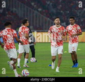 Jakarta, Indonesien, 11. Juni 2024 SANDY WALSH Training vor Indonesien gegen die Philippinen 2026 Qualifikation zur FIFA-Weltmeisterschaft (AFC) und 2027 AFC-Qualifikation für den Asiencup im Stadion Utama Gelora Bung Karno am 11. Juni 2024 in Jakarta Indonesien, Credit Shaquille Fabri/Alamy Live News Stockfoto