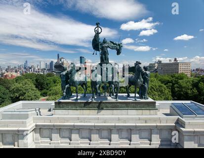 Grand Army Plaza Skulptur Stockfoto