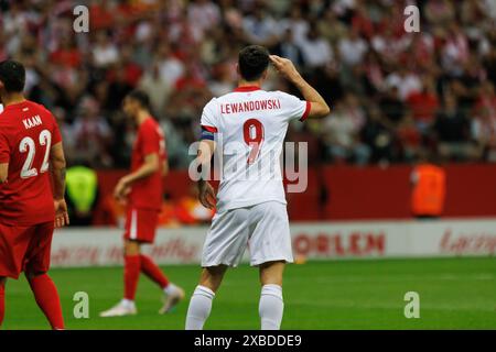 Robert Lewandowski während des Freundschaftsspiels zwischen den Nationalmannschaften Polens und der Türkei bei PGE Narodowy, Warschau, Polen (Maciej Rogowski) Stockfoto