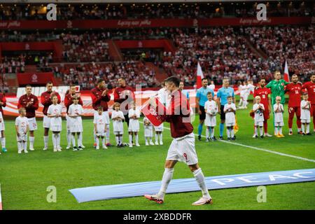 Robert Lewandowski während des Freundschaftsspiels zwischen den Nationalmannschaften Polens und der Türkei bei PGE Narodowy, Warschau, Polen (Maciej Rogowski) Stockfoto