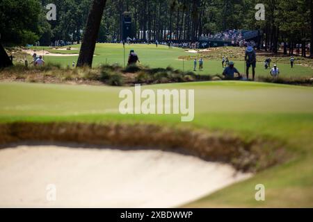 Dorf Pinehurst, Vereinigte Staaten. Juni 2024. Die Spieler üben am Dienstag, den 11. Juni 2024, in Pinehurst Resort & C.C. (Kurs Nr. 2) in Pinehurst, NC, vor der 124. US Open Championship. Foto: Veasey Conway/UPI Credit: UPI/Alamy Live News Stockfoto