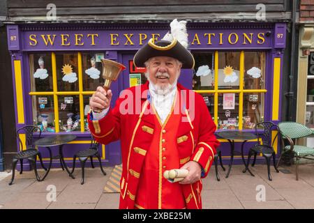 England, Kent, Rochester, Mike Billingham Town Crier für die Medway Towns Stockfoto