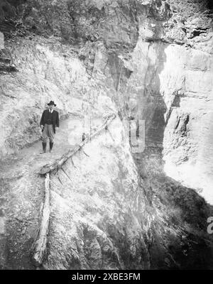 Colonel Theodore Roosevelt (26. US-Präsident) auf Jacob's Ladder am Bright Angel Trail im Grand Canyon im Mai 1911. (USA) Stockfoto