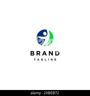 Einfacher Gesunder Mann Silhouette Im Kreis Logo Design. Kreisförmiges Symbol Mit Erhöhter Silhouette Im Logo-Design. Stock Vektor