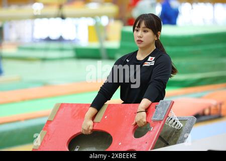 Tokio, Japan. Juni 2024. Mai Murakami (JPN) künstlerische Turnen : Trial der japanischen Frauennationalmannschaft für die Olympischen Spiele 2024 in Tokio, Japan. Quelle: Yohei Osada/AFLO SPORT/Alamy Live News Stockfoto