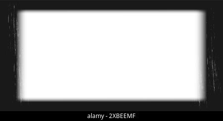 Alter Kinofilm, Filmstreifen. Retro-Vintage-Klebeband, leere Schablone mit Objektträger. Bandrand, strukturiertes Silhuette. Video-Fotorolle auf transparentem Hintergrund. Vektorabbildung Stock Vektor