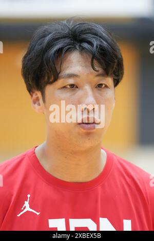 Tokio, Japan. Juni 2024. Tenketsu Harimoto (JPN) Basketball : Japan Männer-Nationalmannschaftstraining im Ajinomoto National Training Cener in Tokio, Japan. Quelle: AFLO SPORT/Alamy Live News Stockfoto