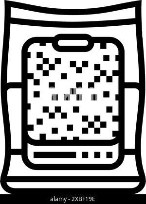 Granulat Holz Pellets Linie Symbol Vektor Illustration Stock Vektor