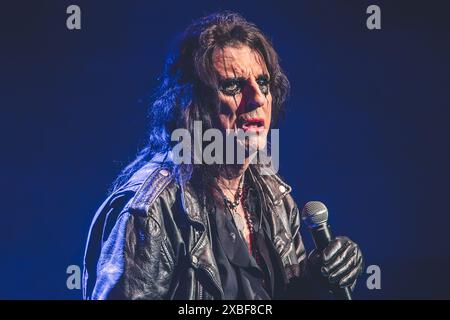 Aarhus, Dänemark. Juni 2024. Die US-amerikanische Sängerin Alice Cooper gibt ein Live-Konzert im Musikhuset in Aarhus. (Foto: Gonzales Photo/Alamy Live News Stockfoto