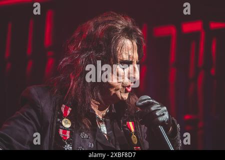 Aarhus, Dänemark. Juni 2024. Die US-amerikanische Sängerin Alice Cooper gibt ein Live-Konzert im Musikhuset in Aarhus. (Foto: Gonzales Photo/Alamy Live News Stockfoto