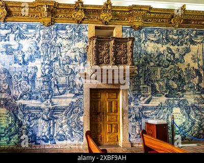 Das Innere der Eremitage unserer Lieben Frau von der Empfängnis, Loule, Bezirk Faro, Algarve in Portugal Stockfoto