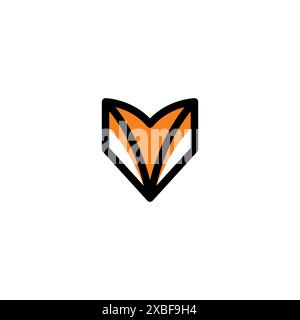 V Fox Logo Vektor-Illustration Stock Vektor