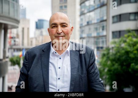 Brüssel, Belgien Juni 2024. Der belgische Politiker Fouad Ahidar, Gründer des Teams Fouad Ahidar, posiert am Mittwoch, den 12. Juni 2024 in Brüssel für den Fotografen. BELGA FOTO HATIM KAGHAT Credit: Belga News Agency/Alamy Live News Stockfoto