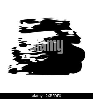 Skizzieren Sie Scribble Swiar. Handgezeichnete Kritzelflecken. Vektorabbildung. Stock Vektor