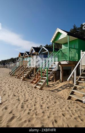 Strandhütten, Wells-next-the-Sea, Norfolk, England Stockfoto