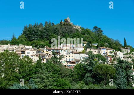 Forcalquier. Blick auf das Dorf. Alpes-de-Haute-Provence. Provence-Alpes-Cote d'Azur. Frankreich Stockfoto