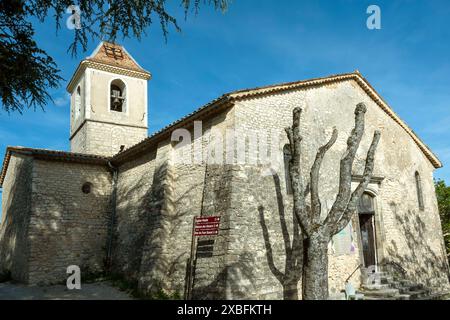 Banon. Kirche Saint Mark. Alpes-de-Haute-Provence. Provence-Alpes-Côte d'Azur. Frankreich Stockfoto