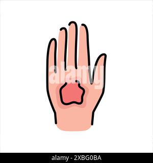 Symbol für die Farbe der Verlaufslinie. Schild für Hausverletzungen für Webseite, mobile App, Taste, Logo. Schaltfläche Vektorisoliert. Bearbeitbare Kontur. Stock Vektor