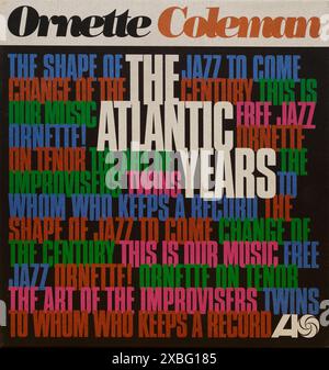 Plattencover aus Vintage-Vinyl. Ornette Coleman - The Atlantic Years 10 LP Box Stockfoto