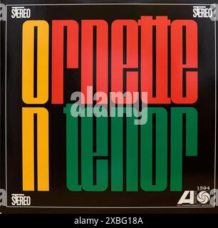 Plattencover aus Vintage-Vinyl. Ornette Coleman-Ornette auf Tenor 1961 Stockfoto