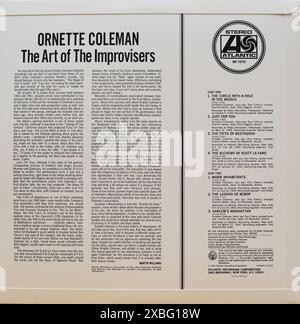 Plattencover aus Vintage-Vinyl. Ornette Coleman - die Kunst der Improvisatoren 1960 Stockfoto