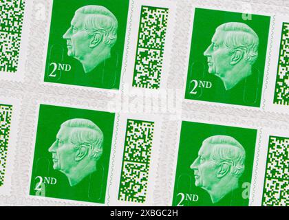 King Charles Briefmarken, Großbritannien Stockfoto