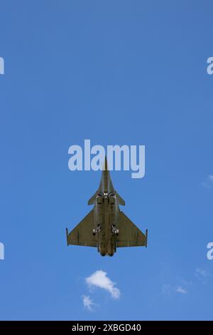 Dassault Rafale Militärflugzeug im Flug, abschalten, Landung bei 'Ramstein 1v1' NATO-Übung, 6. Juni 2024 Stockfoto