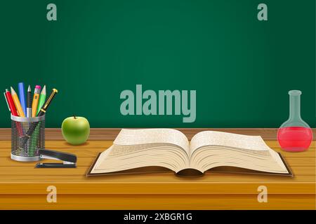 Öffnen Sie das Buch mit Seiten-Vektorillustration isoliert auf weißem Hintergrund Stock Vektor