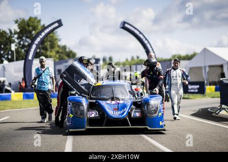 84 LEMOINE Julien (fra), TROJANI Paul (fra), ans Motorsport, Ligier JS P320 - Nissan, LMP3, #84, Action während der Straße nach Le Mans 2024, 3. Runde des Michelin Le Mans Cup 2024, auf dem Circuit des 24 Heures du Mans, vom 12. Bis 15. Juni 2024 in Le Mans, Frankreich Stockfoto