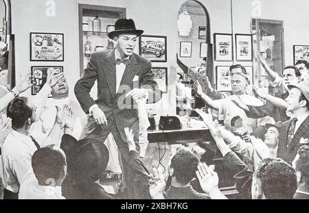 Viersen, Deutschland - 9. Mai. 2024: Filmszene aus dem Musical Guys and Dolls mit Frank Sinatra von 1955 Stockfoto