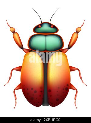 Insekten Wildtiere Vektor-Illustration isoliert auf weißem Hintergrund Stockfoto