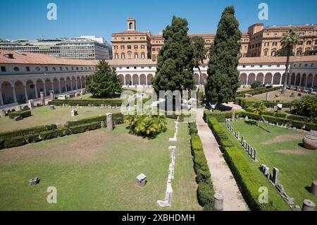 Italien, Latium, Rom, Terme di Diocleziano, Diokletianbäder, Michelangelos Kloster in der Kirche Santa Maria degli Angeli Stockfoto