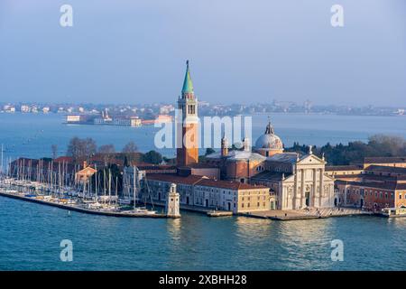 Kirche San Giorgio Maggiore (San Zorzi Mazor) auf der Insel San Giorgio Maggiore in Venedig, Italien. Stockfoto