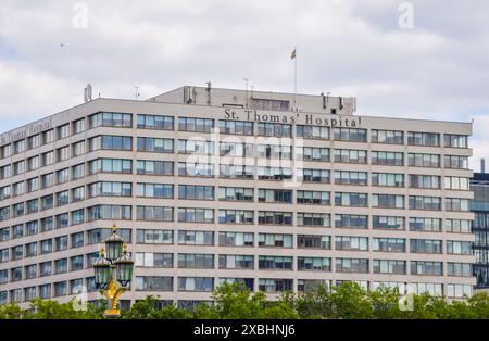 London, Großbritannien. Juni 2024. Außenansicht des St. Thomas' Hospital. Quelle: Vuk Valcic/Alamy Stockfoto