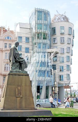 Nederlanden-Gebäude am Rasinovo nabrezi, Prag, Tschechische Republik Stockfoto