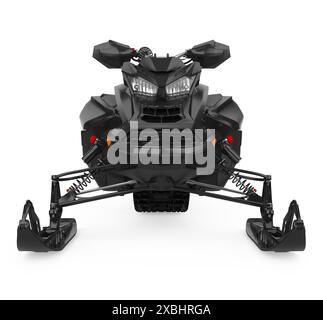 Schwarzes Schneemobil Isoliert Stockfoto